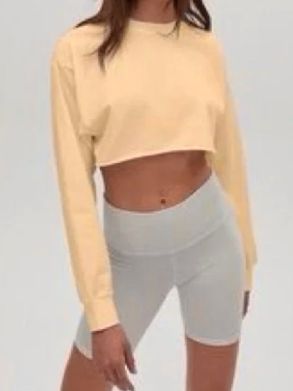 TNA Laid Back Long Sleeve Crop Top